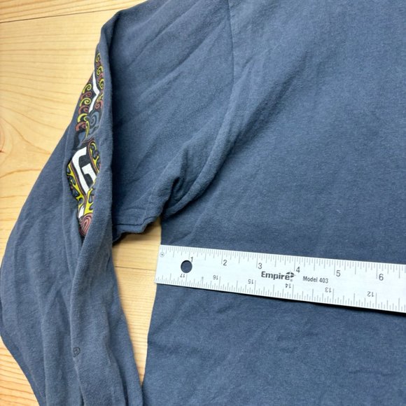 Vintage Yaga Shirt Mens Large Blue Long Sleeve Stussy Surf USA Made - Picture 7 of 13